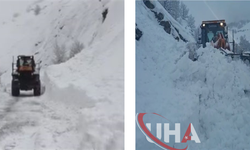 Tunceli’de Çığ Tehlikesi; Yola Düşen Çığ Korkuttu