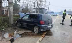 Sürücünün Hakimiyetini Kaybettiği Otomobil Ağaca Çarptı: 2 Yaralı