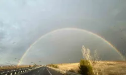 Mersin'de Gökkuşağı Yağmur Sonrası Görsel Şölen Sundu