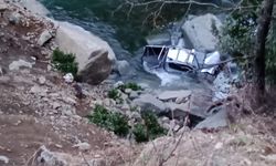 Rize’de kontrolden çıkan kamyonet dere yatağına düştü, 2 kişi yaralandı