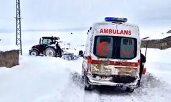 Ekipler Traktör Desteğiyle Hastaya Ulaştı
