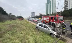 Kontrolden Çıkan Otomobil Su Kanalına Savruldu : 1 Yaralı