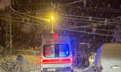 Yolu Kardan Kapanan Köyde Hasta İçin Ekipler Seferber Oldu