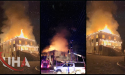 Köy Camisinde Korkutan Yangın