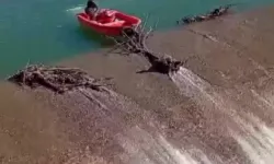 Antalya Barajında Riskli Temizlik Çalışması