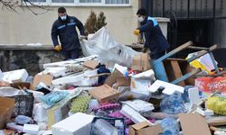Erzurum’daki bir evde 25 ton çöp tespit edildi