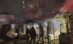 Mermer Atölyesindeki Konteyner Yandı, 2 Kişi Etkilendi