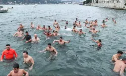 İstanbul - Beşiktaş'ta Kansere Dikkat İçin 100 Kişiyle Denize Girdiler