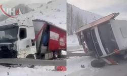 Erzincan-Erzurum Kara Yolu Kaza Nedeniyle Tek Yönlü Trafiğe Kapandı
