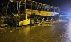 Yolcu Otobüsü Otoyolda Alevlere Teslim Oldu