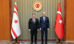 TBMM Başkanı Numan Kurtulmuş KKTC Meclis Başkanı Öztürkler ile Görüşme Yaptı