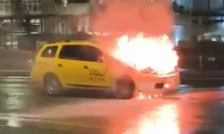 Sivas’ta Taksi Alev Alev Yandı