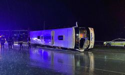 Otobüsün Devrildiği Kazanın Görüntüleri Ortaya Çıktı