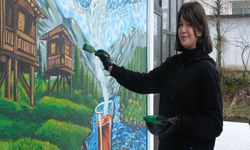 Rize’nin Simgeleri Van Gogh Tarzıyla Duvara Yansıdı