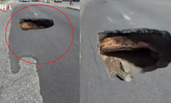 Diyarbakır'da Yol Çöktü, Sürücüler Zor Anlar Yaşadı