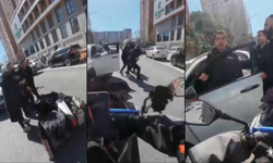 Şerit İhlali Kavgası: Motokuryenin Üzerine Sopayla Yürüdü