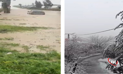 Adana'nın Kuzeyi Beyaza Büründü, Güneyini Sel Vurdu