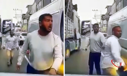 Tırla Yol Kesen Baba Oğuldan Savunma: El Hareketi Yaptı