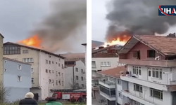 Bartın'da Korkutan Çatı Yangını İtfaiye Tarafından Söndürüldü