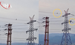 Yüksek Gerilim Hattında Nefes Kesen Tehlikeli Mesaisi
