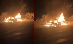 Kozan-Feke Karayolu’nda Korkutan Araç Yangını