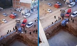 Otomobilini İnşaat Temeline Düşmekten Son Anda Kurtardı