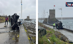 Rize'de Otomobil Takla Attı: Sürücü B.S. Kazada Yaralandı