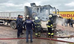 Korkutan Yangın: Alev Alan TIR'ın Şoförü Hastaneye Kaldırıldı