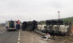 Tekirdağ'da Devrilen Tankerin Sürücüsü Hayatını Kaybetti