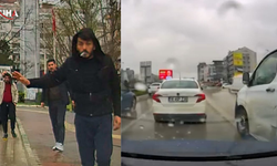 Bursa'da Yol Vermeyen Sürücüyü Takip Edip Darbetmeye Çalıştılar