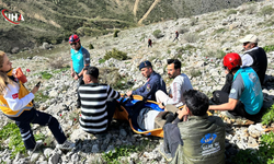 Dağda Mahsur Kalan Yaralı İçin Askeri Helikopter Havalandı