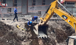 Erzurum'da Temel Kazısı Sırasında Doğal Gaz Hattı Patladı