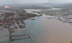 Hakkari'de Su Basan 3 Mahalle ve 1 Köy Havadan Görüntülendi