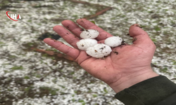 Gaziantep'te Ceviz Büyüklüğünde Dolu Yağdı