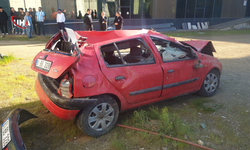 Düzce'de 20 Metre Yükseklikten Düşen Aracın Sürücüsü Yaralandı