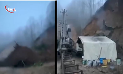 Giresun’da Korkutan Heyelan: Sondaj Makinesi Toprak Altında Kaldı