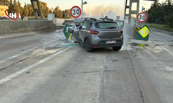 İzmir'de Feci Kaza: Bariyerlere Çarpan Otomobil Alev Aldı