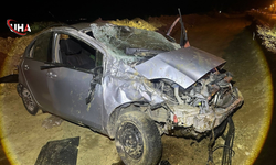 Edirne Keşan'da Otomobil Takla Attı: 2 Yaralı