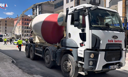 Karşıya Geçmek İsterken Beton Mikserinin Çarptığı Kadın Yaralandı