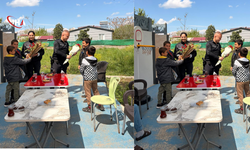 Özel Öğrencilerden Polise Unutulmaz Sürpriz: Çiçeklerle Karşıladılar