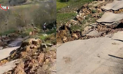 Bursa'da Heyelan Sonrası Köy Yolu Ulaşıma Kapandı
