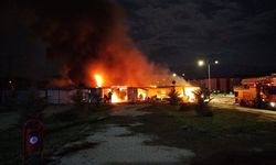 Erzincan’da İşçi Konteynerlerinde Yangın Çıktı