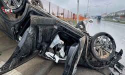 Malatya’da Korkutan Kaza: Karşı Şeride Geçip Takla Attı