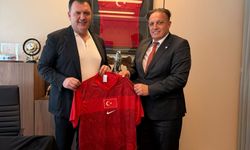 Avrupa Türk Futbol Federasyonu (ATFF) Başkanı Ayhan Yıldız ve beraberindeki heyet, Türkiye Futbol Federasyonu (TFF) yöne