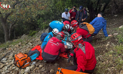 Likya Yolu'nda Ayağı Kırılan Kişi Tahliye Edildi