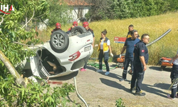 Edremit’te Kontrolden Çıkan Otomobil Takla Attı: 1 Ölü, 3 Yaralı