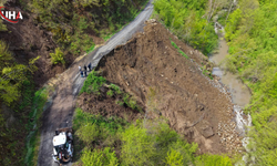 Ordu’da Heyelan Nedeniyle Yollarda Çökmeler Oluştu