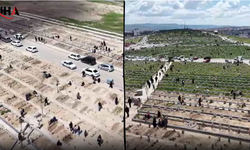 Sivas Belediyesi Mezarlığa Dronla Gül Suyu Sıktı