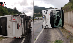 Tokat'ta Servis Aracı ile İtfaiye Çarpıştı