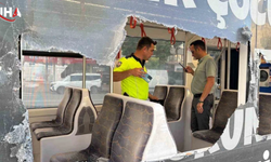 Kayseri'de Kaza: Refüjden Kopan Taşlar Tramvaya Saplandı
